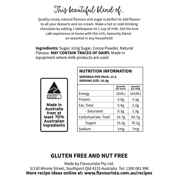 Back of Package of Heavenly