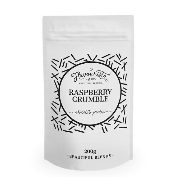 Package of Raspberry Crumble Chocolate Powder