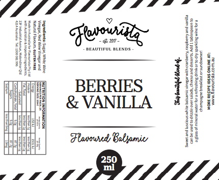 Back of Package of Berries & Vanilla