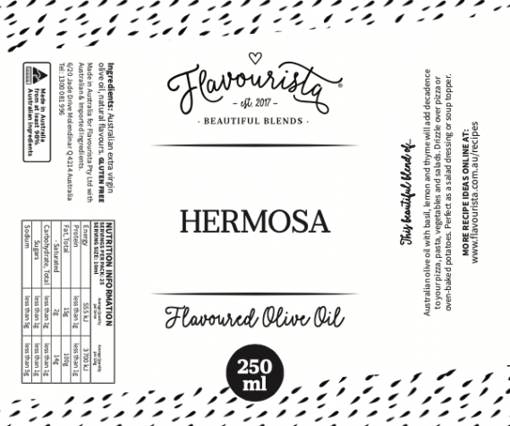 Back of Package of Hermosa