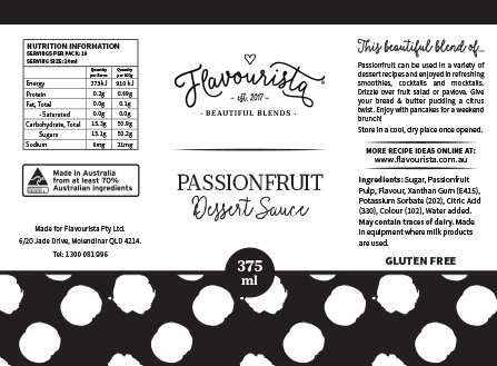 Back of Package of Passionfruit